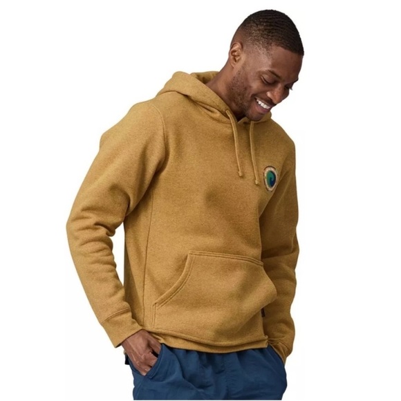 Patagonia Women’s Large Unity Fitz Uprisal Hoodie Pufferfish Gold Yellow NWT - Picture 12 of 14